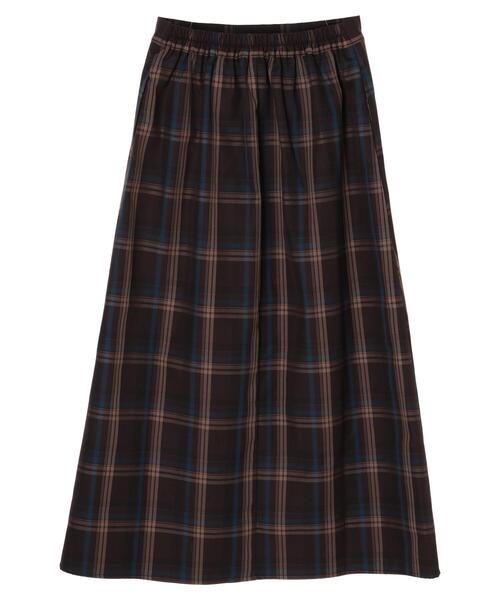 Sugar spoon（シュガースプーン）の「・SUGAR SPOON チェックセミフレアスカート＊（スカート・レディース・ブラック/ブラウン・FREE）」の11枚目の写真