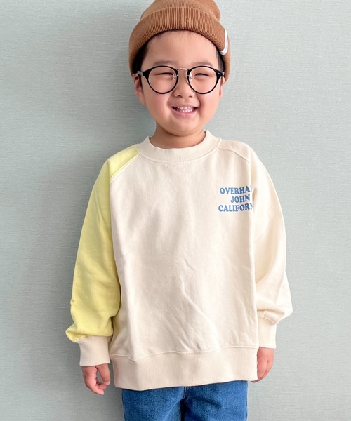 CIAOPANIC TYPY（チャオパニックティピー）の「□【KIDS】アシメラグランロゴスウェット（スウェット・キッズ・チャコールグレー/イエロー/ブルー・SMALL/MEDIUM/LARGE/X-LARGE/XX-LARGE）」の3枚目の写真