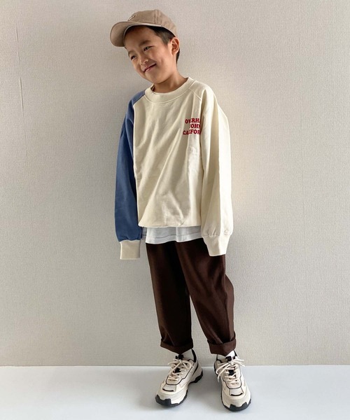 CIAOPANIC TYPY（チャオパニックティピー）の「□【KIDS】アシメラグランロゴスウェット（スウェット・キッズ・チャコールグレー/イエロー/ブルー・SMALL/MEDIUM/LARGE/X-LARGE/XX-LARGE）」の12枚目の写真