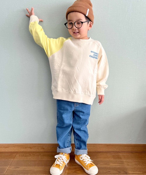 CIAOPANIC TYPY（チャオパニックティピー）の「□【KIDS】アシメラグランロゴスウェット（スウェット・キッズ・チャコールグレー/イエロー/ブルー・SMALL/MEDIUM/LARGE/X-LARGE/XX-LARGE）」の17枚目の写真