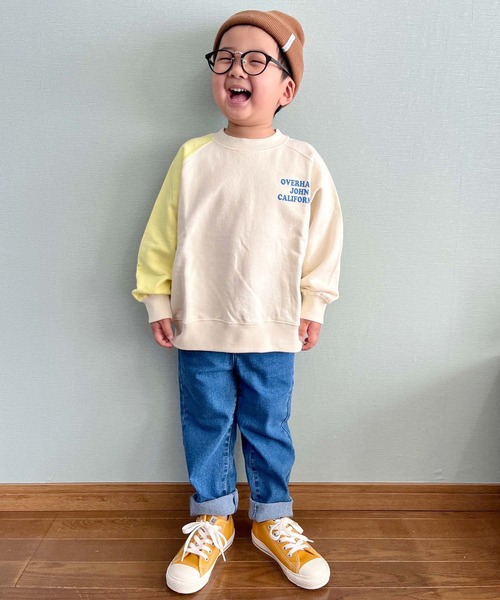 CIAOPANIC TYPY（チャオパニックティピー）の「□【KIDS】アシメラグランロゴスウェット（スウェット・キッズ・チャコールグレー/イエロー/ブルー・SMALL/MEDIUM/LARGE/X-LARGE/XX-LARGE）」の18枚目の写真