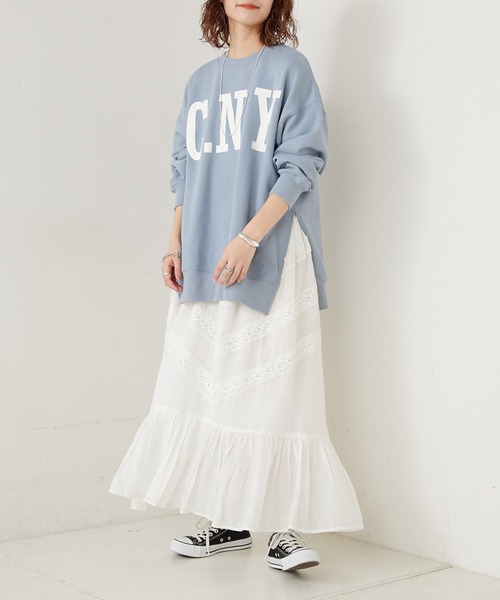 CIAOPANIC TYPY（チャオパニックティピー）の「indiaコットンボイルレーススカート（スカート・レディース・パープル/ホワイト/オレンジ/グリーン・ONE SIZE）」の10枚目の写真