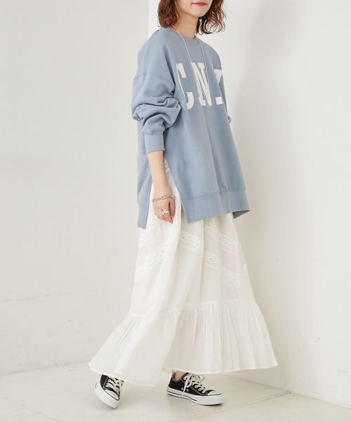 CIAOPANIC TYPY（チャオパニックティピー）の「indiaコットンボイルレーススカート（スカート・レディース・パープル/ホワイト/オレンジ/グリーン・ONE SIZE）」の21枚目の写真