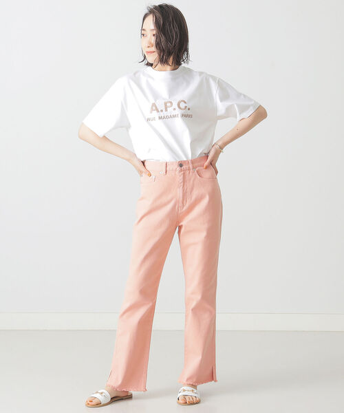 BEAMS LIGHTS（ビームスライツ）の「BEAMS LIGHTS / カラー ストレート パンツ（その他パンツ・レディース・サックスブルー/オレンジ系その他・38/36）」の5枚目の写真