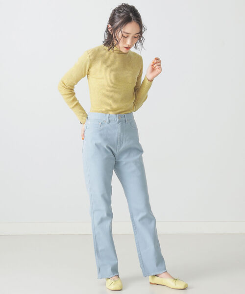 BEAMS LIGHTS（ビームスライツ）の「BEAMS LIGHTS / カラー ストレート パンツ（その他パンツ・レディース・サックスブルー/オレンジ系その他・38/36）」の7枚目の写真