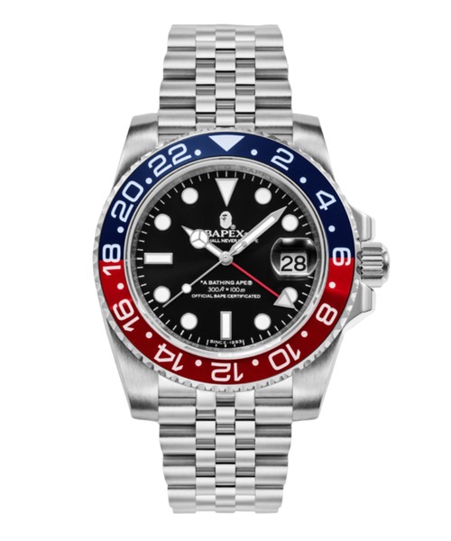 bapex 腕時計 赤×青ベゼル TYPE2 M - A Bathing Ape Type 2 Bapex 