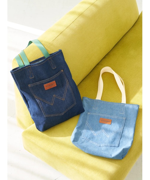 Wrangler（ラングラー）の「Wrangler　ポケット付トートバッグ*（トートバッグ・レディース・ブルー系その他/ダークインディゴブルー・FREE）」の6枚目の写真