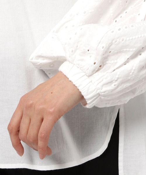 LEPSIM（レプシィム）の「ソデレースブラウス　262589（シャツ/ブラウス・レディース・ブラック/オフホワイト・FREE）」の10枚目の写真