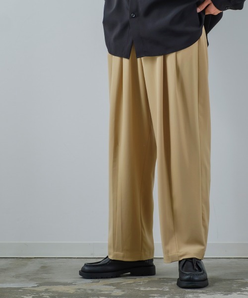 improves（インプローブス）の「ナチュラルストレッチ バルーンシルエット タックパンツ セットアップ対応（スラックス・メンズ・ベージュ/ピンク/グリーン/ラベンダー・MEDIUM/LARGE）」の12枚目の写真