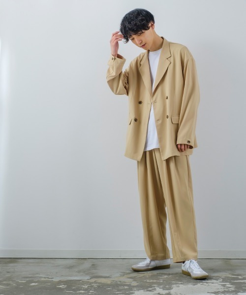 improves（インプローブス）の「ナチュラルストレッチ バルーンシルエット タックパンツ セットアップ対応（スラックス・メンズ・ベージュ/ピンク/グリーン/ラベンダー・MEDIUM/LARGE）」の15枚目の写真