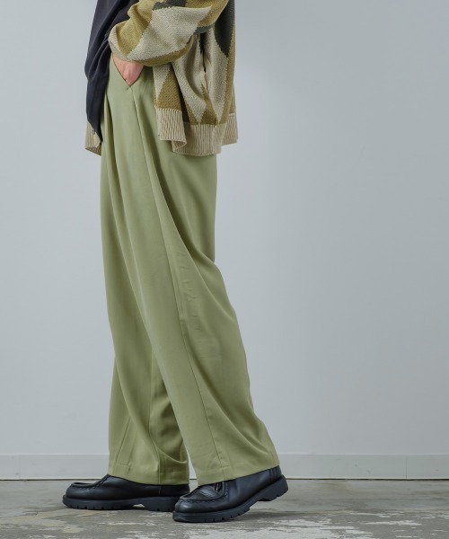 improves（インプローブス）の「ナチュラルストレッチ バルーンシルエット タックパンツ セットアップ対応（スラックス・メンズ・ベージュ/ピンク/グリーン/ラベンダー・MEDIUM/LARGE）」の19枚目の写真