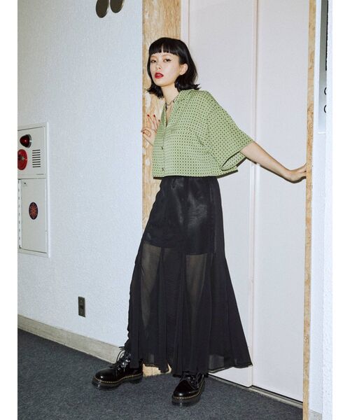 jouetie（ジュエティ）の「ショートレングスシャツ（シャツ/ブラウス・レディース・ブラウン/オフホワイト/イエロー/グリーン・MEDIUM）」の22枚目の写真