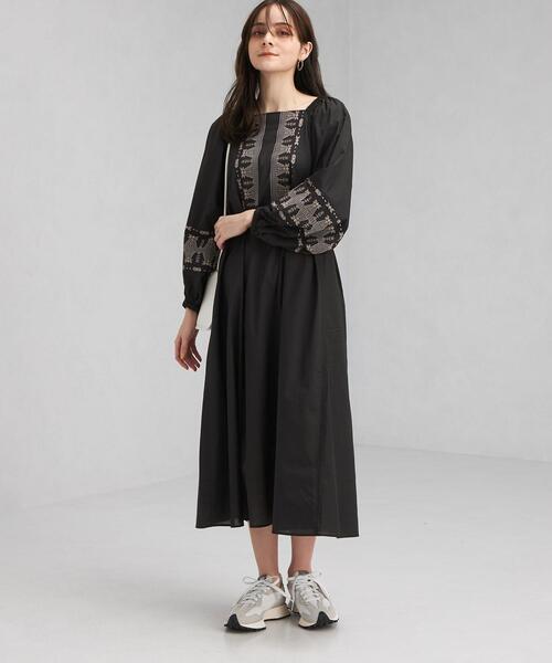 キカ 刺しゅう ワンピース ワンピース ワンピース Green Label Label Label Relaxing グリーンレーベルリラクシング のファッション