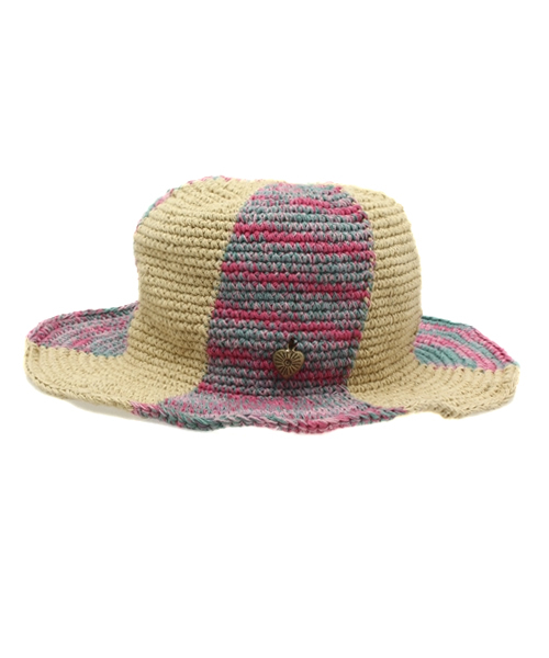 チチカカ（チチカカ）の「コットンニットチューリップハット（ハット・レディース・ピンク/ライトグリーン・FREE）」の6枚目の写真