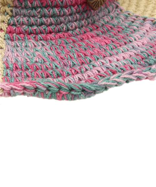 チチカカ（チチカカ）の「コットンニットチューリップハット（ハット・レディース・ピンク/ライトグリーン・FREE）」の8枚目の写真