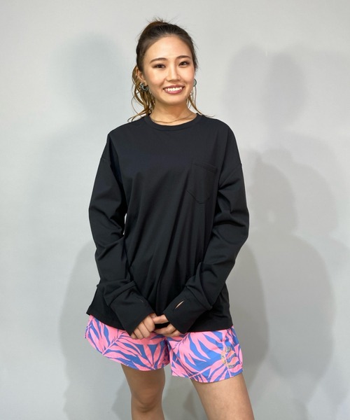 グレーLサイズRHC ロンハーマン BILLABONG ラッシュガード 水陸両用 BILLABONG ビラボン ラッシュガード レディース 長袖 Tシャツ