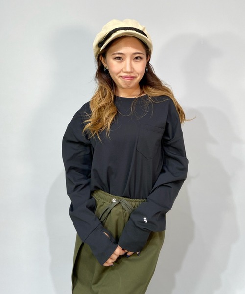 BILLABONG（ビラボン）の「BILLABONG/ビラボン  水陸両用ビッグシルエット無地ロンT/バックプリントロングスリーブTEE/長袖ラッシュガード BC013-856（ラッシュガード・レディース・ホワイト/ブラック/オレンジ・M/L）」の20枚目の写真