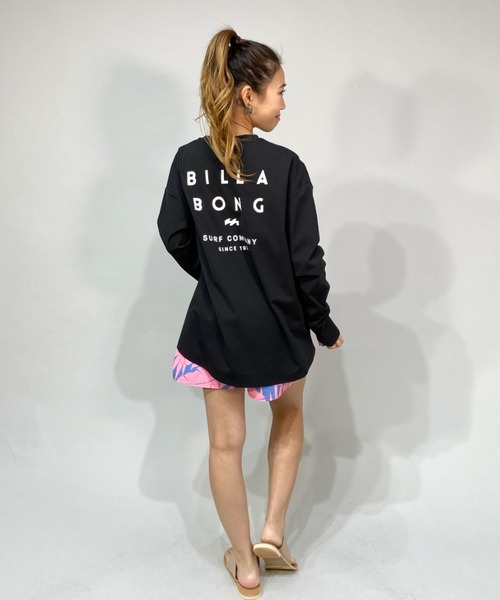 BILLABONG（ビラボン）の「BILLABONG/ビラボン  水陸両用ビッグシルエット無地ロンT/バックプリントロングスリーブTEE/長袖ラッシュガード BC013-856（ラッシュガード・レディース・ホワイト/ブラック/オレンジ・M/L）」の19枚目の写真