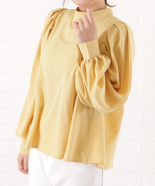 Lace Ladies（レースレディース）の「バックリボン ボリュームショルダーブラウス（シャツ/ブラウス・レディース・ブラック/イエロー/ベージュ・FREE）」の14枚目の写真