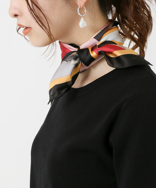 Simplicite（サンプリシテ）の「Color Scarf 2（ストール/ショール・レディース・ブラック/ブルー/レッド/オレンジ・FREE）」の2枚目の写真