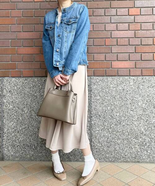 DRESKIP(ドレスキップ)の「◆ノ-カラ-Gジャン(デニムジャケット・レディース・ライトグレー/ライトブルー/ネイビー・02/03)」の5枚目の写真