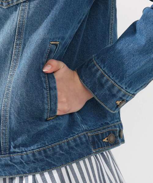 DRESKIP(ドレスキップ)の「◆ノ-カラ-Gジャン(デニムジャケット・レディース・ライトグレー/ライトブルー/ネイビー・02/03)」の12枚目の写真