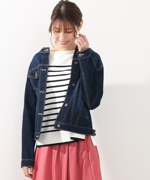 DRESKIP(ドレスキップ)の「◆ノ-カラ-Gジャン(デニムジャケット・レディース・ライトグレー/ライトブルー/ネイビー・02/03)」の16枚目の写真