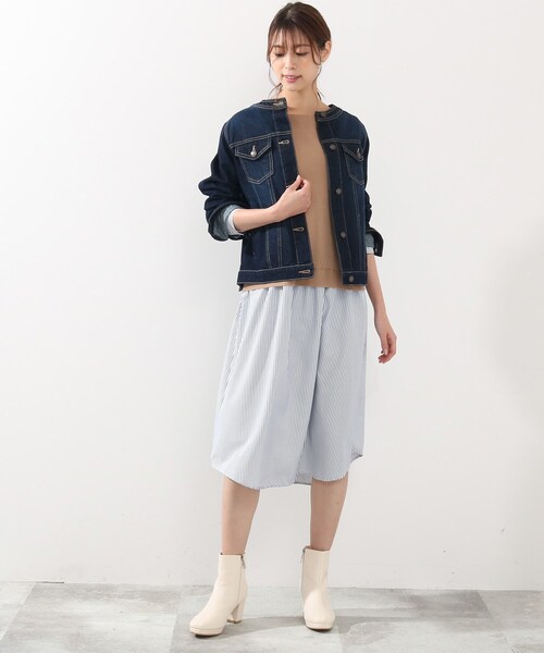 DRESKIP(ドレスキップ)の「◆ノ-カラ-Gジャン(デニムジャケット・レディース・ライトグレー/ライトブルー/ネイビー・02/03)」の20枚目の写真