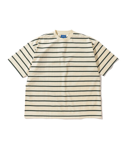 BEAMS（ビームス）の「BEAMS / ボーダー ビッグ Tシャツ（Tシャツ/カットソー・メンズ・アイボリー/ライラック・L/M/S/XL）」の9枚目の写真