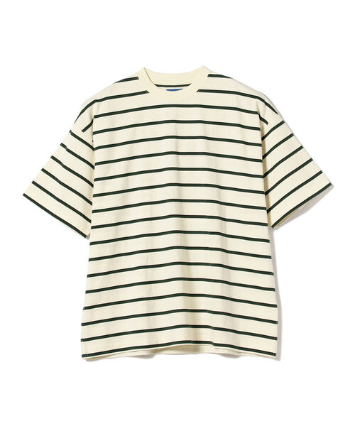 BEAMS（ビームス）の「BEAMS / ボーダー ビッグ Tシャツ（Tシャツ/カットソー・メンズ・アイボリー/ライラック・L/M/S/XL）」の18枚目の写真