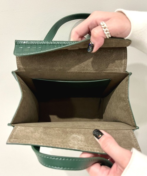 atneK（アトネック）の「【atneK by Scrap Book】BOX-S（トートバッグ・レディース・グリーン/グレー・FREE）」の15枚目の写真