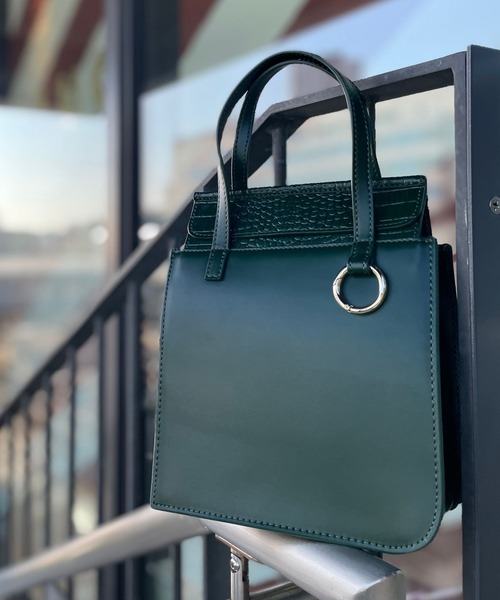 atneK（アトネック）の「【atneK by Scrap Book】BOX-S（トートバッグ・レディース・グリーン/グレー・FREE）」の11枚目の写真