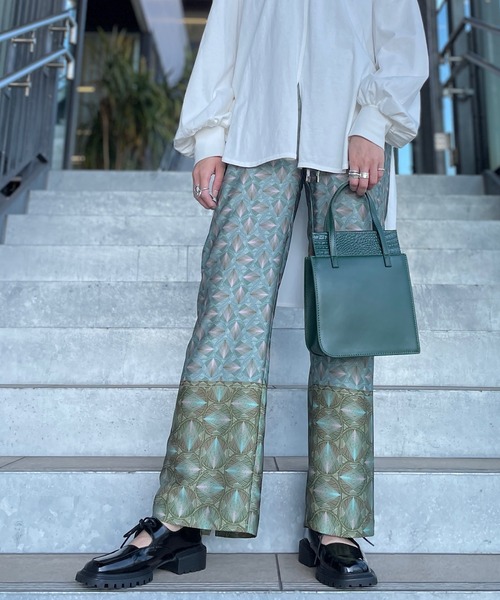 atneK（アトネック）の「【atneK by Scrap Book】BOX-S（トートバッグ・レディース・グリーン/グレー・FREE）」の16枚目の写真