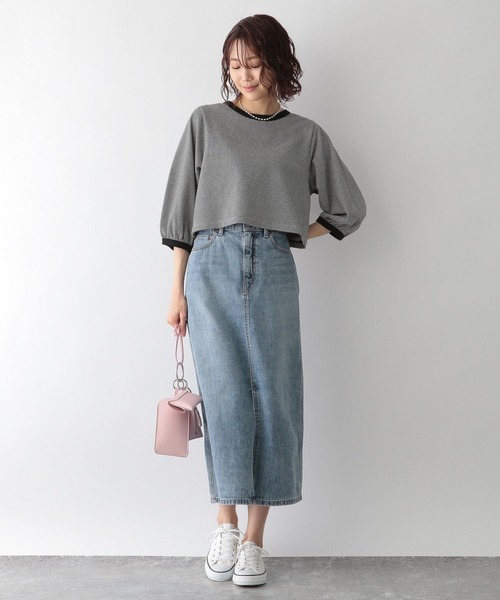 GLOBAL WORK(グローバルワーク)の「レトロジャガードプルオーバー*ワンピース/266709(ワンピース・レディース・ブラック/ベージュ/グリーン・FREE)」の6枚目の写真