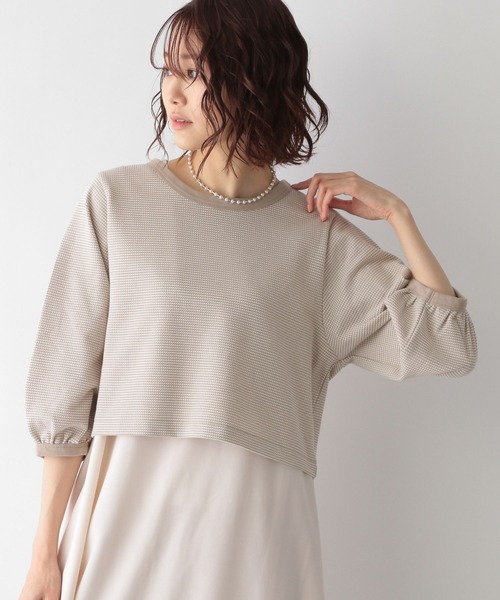 GLOBAL WORK(グローバルワーク)の「レトロジャガードプルオーバー*ワンピース/266709(ワンピース・レディース・ブラック/ベージュ/グリーン・FREE)」の11枚目の写真