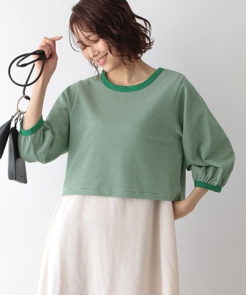 GLOBAL WORK(グローバルワーク)の「レトロジャガードプルオーバー*ワンピース/266709(ワンピース・レディース・ブラック/ベージュ/グリーン・FREE)」の16枚目の写真