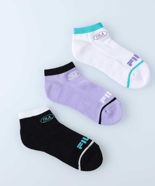 FILA(フィラ)の「【FILA】パックソックスA3P(ソックス/靴下・レディース・ブルー/ホワイト・M/L)」の2枚目の写真