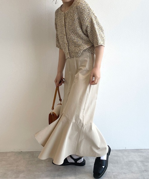 w closet(ダブルクローゼット)の「マーメイドスカート(スカート・レディース・オレンジ/ライトベージュ/ブラウン/ダークベージュ・FREE)」の21枚目の写真