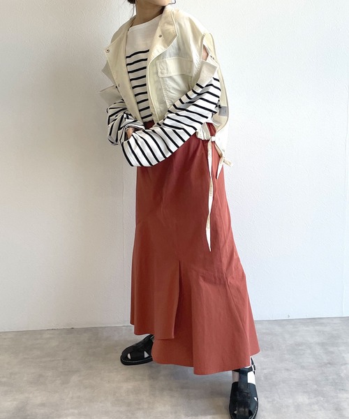 w closet(ダブルクローゼット)の「マーメイドスカート(スカート・レディース・オレンジ/ライトベージュ/ブラウン/ダークベージュ・FREE)」の17枚目の写真