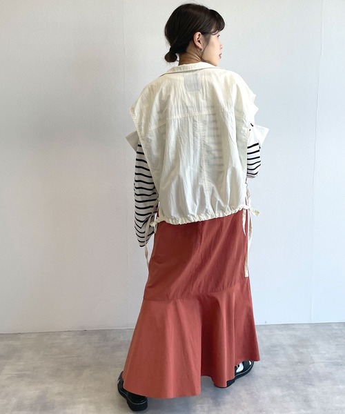 w closet(ダブルクローゼット)の「マーメイドスカート(スカート・レディース・オレンジ/ライトベージュ/ブラウン/ダークベージュ・FREE)」の14枚目の写真