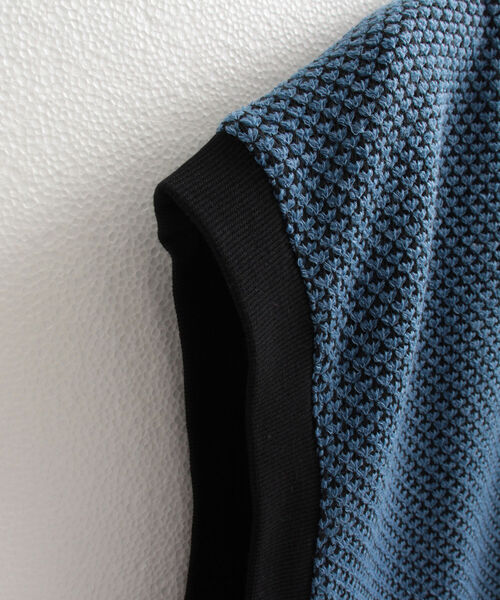 GLOSTER（グロスター）の「【GLOSTER/グロスター】バーズアイVネックニットベスト（ベスト・メンズ・ブラック系その他/ブルー系その他/グリーン系その他・MEDIUM/LARGE）」の4枚目の写真