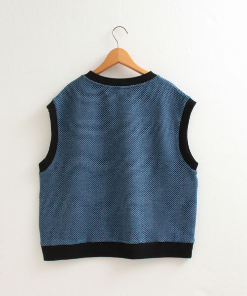 GLOSTER（グロスター）の「【GLOSTER/グロスター】バーズアイVネックニットベスト（ベスト・メンズ・ブラック系その他/ブルー系その他/グリーン系その他・MEDIUM/LARGE）」の14枚目の写真