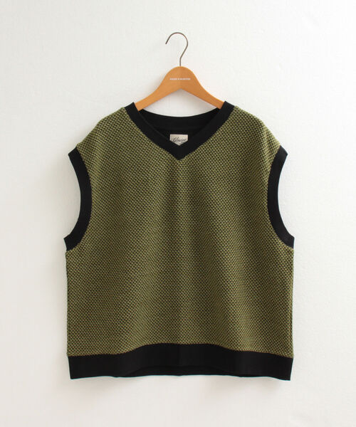 GLOSTER（グロスター）の「【GLOSTER/グロスター】バーズアイVネックニットベスト（ベスト・メンズ・ブラック系その他/ブルー系その他/グリーン系その他・MEDIUM/LARGE）」の19枚目の写真