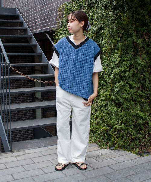 GLOSTER（グロスター）の「【GLOSTER/グロスター】バーズアイVネックニットベスト（ベスト・メンズ・ブラック系その他/ブルー系その他/グリーン系その他・MEDIUM/LARGE）」の20枚目の写真