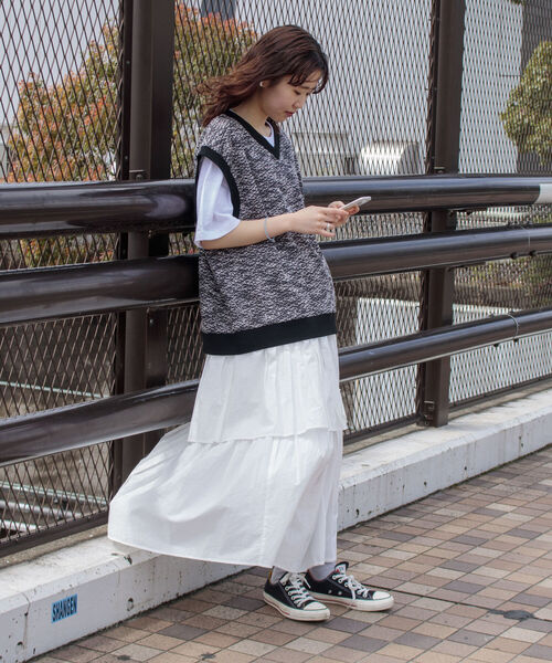 GLOSTER（グロスター）の「【GLOSTER/グロスター】バーズアイVネックニットベスト（ベスト・メンズ・ブラック系その他/ブルー系その他/グリーン系その他・MEDIUM/LARGE）」の7枚目の写真