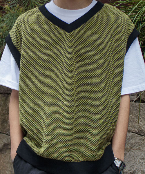 GLOSTER（グロスター）の「【GLOSTER/グロスター】バーズアイVネックニットベスト（ベスト・メンズ・ブラック系その他/ブルー系その他/グリーン系その他・MEDIUM/LARGE）」の17枚目の写真