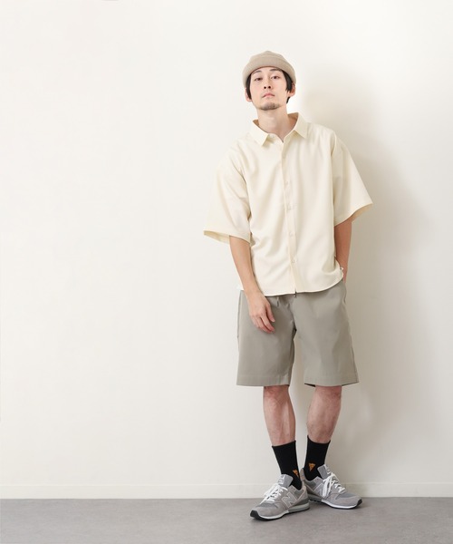 ZIP FIVE（ジップファイブ）の「【ZIP FIVE】ルーズシルエットTRストレッチレギュラーカラーシャツ（シャツ/ブラウス・メンズ・ホワイト/ブラック/ベージュ/ブルー・MEDIUM/LARGE/X-LARGE）」の7枚目の写真