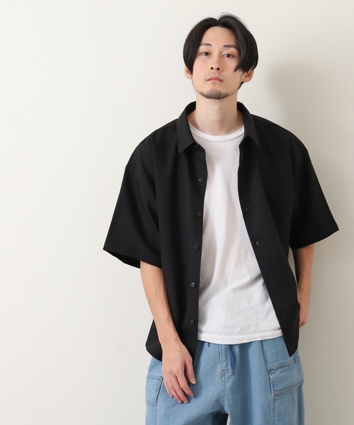 ZIP FIVE（ジップファイブ）の「【ZIP FIVE】ルーズシルエットTRストレッチレギュラーカラーシャツ（シャツ/ブラウス・メンズ・ホワイト/ブラック/ベージュ/ブルー・MEDIUM/LARGE/X-LARGE）」の11枚目の写真