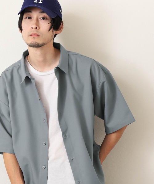 ZIP FIVE（ジップファイブ）の「【ZIP FIVE】ルーズシルエットTRストレッチレギュラーカラーシャツ（シャツ/ブラウス・メンズ・ホワイト/ブラック/ベージュ/ブルー・MEDIUM/LARGE/X-LARGE）」の20枚目の写真