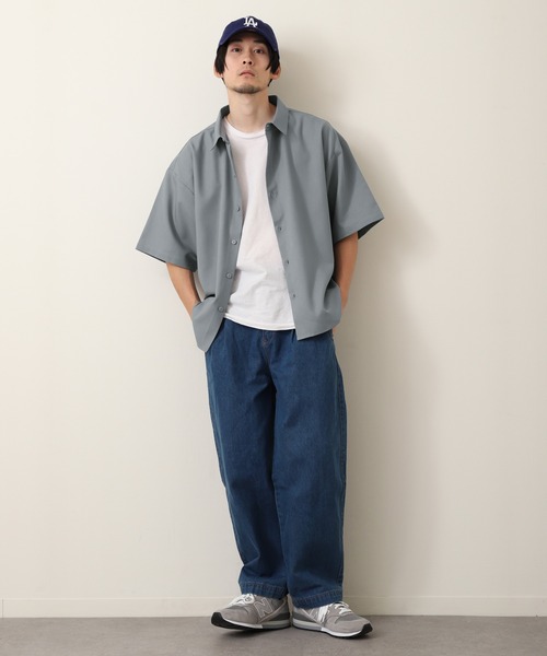 ZIP FIVE（ジップファイブ）の「【ZIP FIVE】ルーズシルエットTRストレッチレギュラーカラーシャツ（シャツ/ブラウス・メンズ・ホワイト/ブラック/ベージュ/ブルー・MEDIUM/LARGE/X-LARGE）」の19枚目の写真